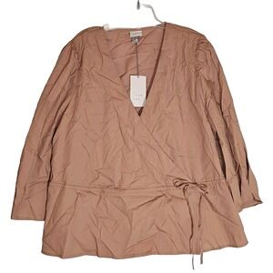 a new day Dusty Rose Wrap Blouse